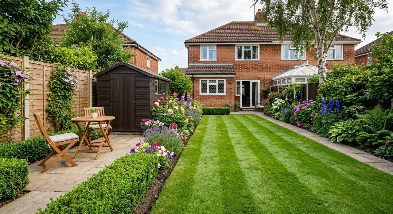 A tidy Wolverhampton back garden after a visit