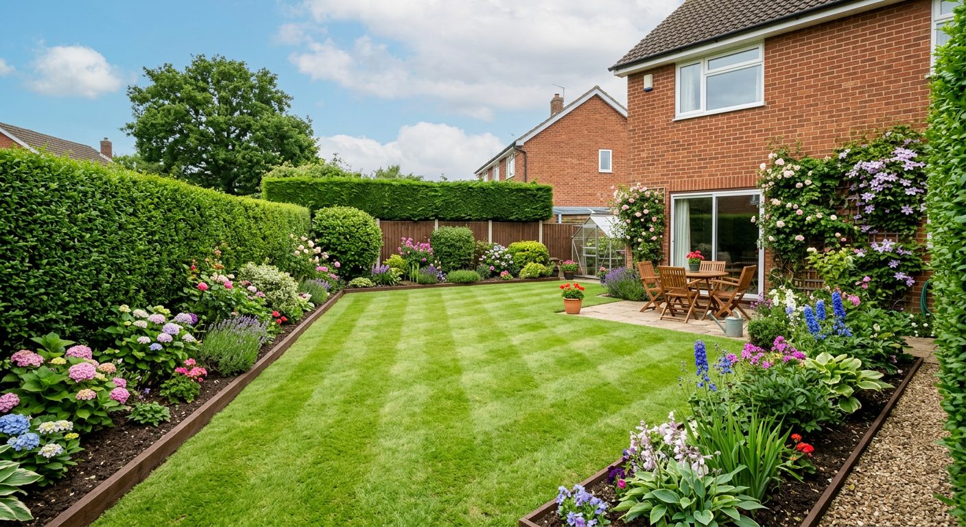 A garden kept tidy on a regular maintenance round